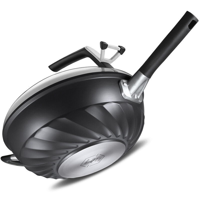 Ashtar frying pan titanium non stick diamond cyclone non stick pan 32cm oil fume free frying pan / induction cooker open fire general cl32z3wg
