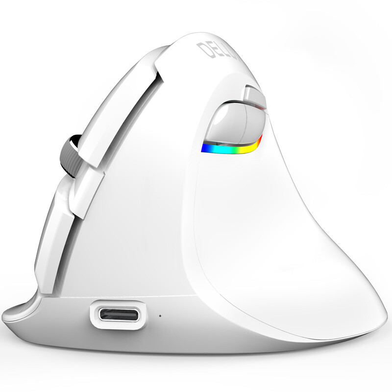Colorful m618mini wireless mouse Bluetooth mouse dual-mode charging Wireless mute mouse office laptop ergonomic vertical photoelectric vertical mouse glazed white