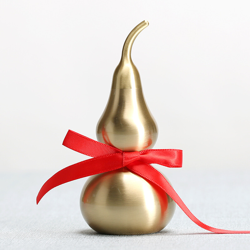 Xingguangyuan pure copper gourd ornaments living room home town house Feng Shui pendant height 13 cm