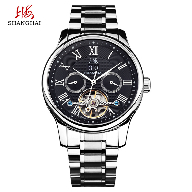Shanghai Watch dynamic flywheel series automatic mechanical clock men's watch sh6003nb
