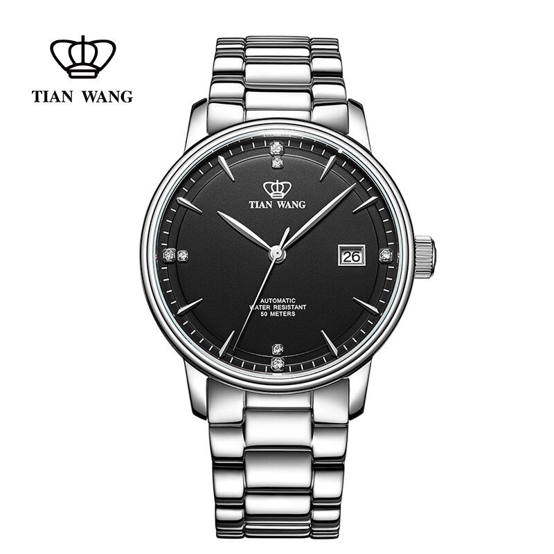 Tianwang watch Kunlun series steel band mechanical watch business men's watch Black gs51003s D.S.B