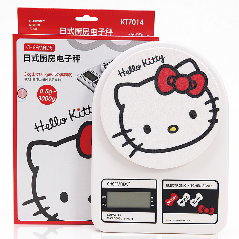 Chef made baking tool Hello Kitty genuine authorized Japanese Electronic Scale Kitchen Baking scale kt7014