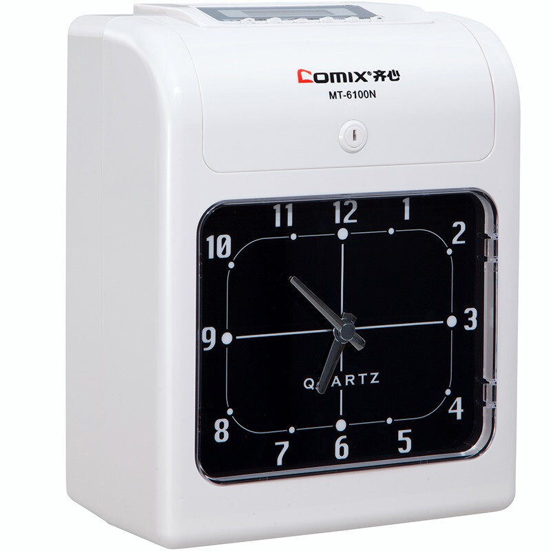 Comix mt-620t paper feeding attendance machine punch clock punch white (power failure punch)