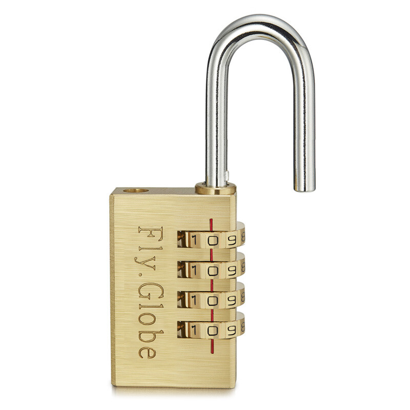 Fly. Globe password copper padlock Trolley Case backpack lock four position password lock FQ-300
