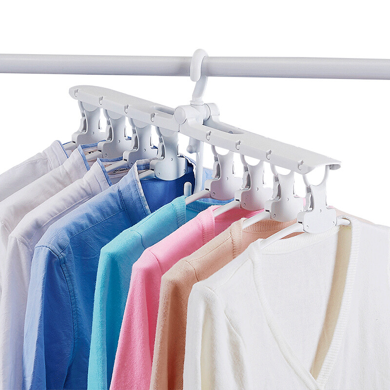 Visitors FK multi-functional clothes rack, tiktok, folding multilayer voice jitter, air conditioning clothes rack, dormitory hanger, household clothes bracing.