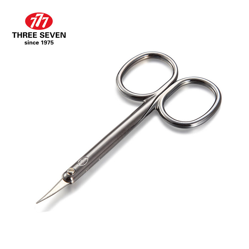 777 (three seven) stainless steel eyebrow scissors eyebrow trimming scissors eyebrow scissors eyebrow scissors eyebrow makeup scissors trimming makeup tool ps-766b (imported)