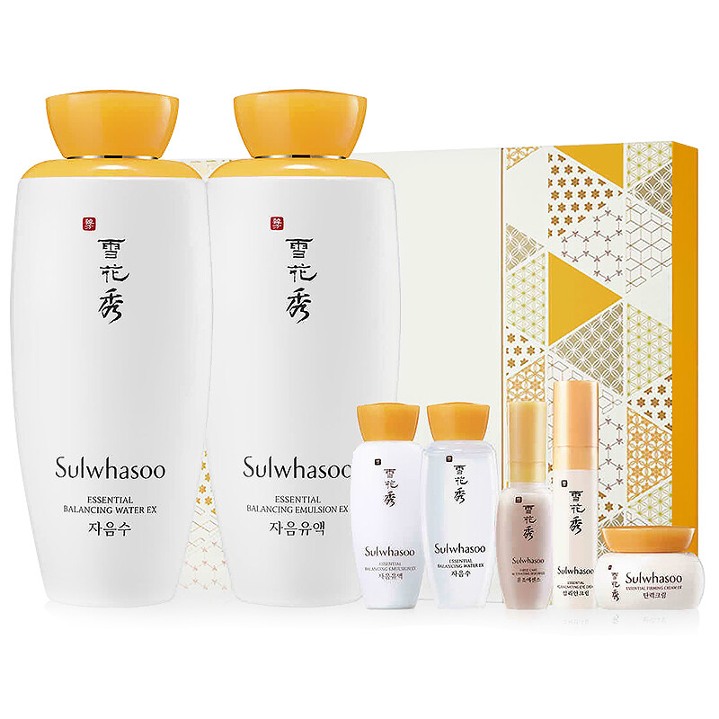 Snowflake show (Sulwhasoo) nourishing muscle set (water 125ml+ milk 125ml+ essence 8ml+ water 15ml+ emulsion 15ml+ eye cream 3.5ml+ face cream 5ml) (gift box packaging random)