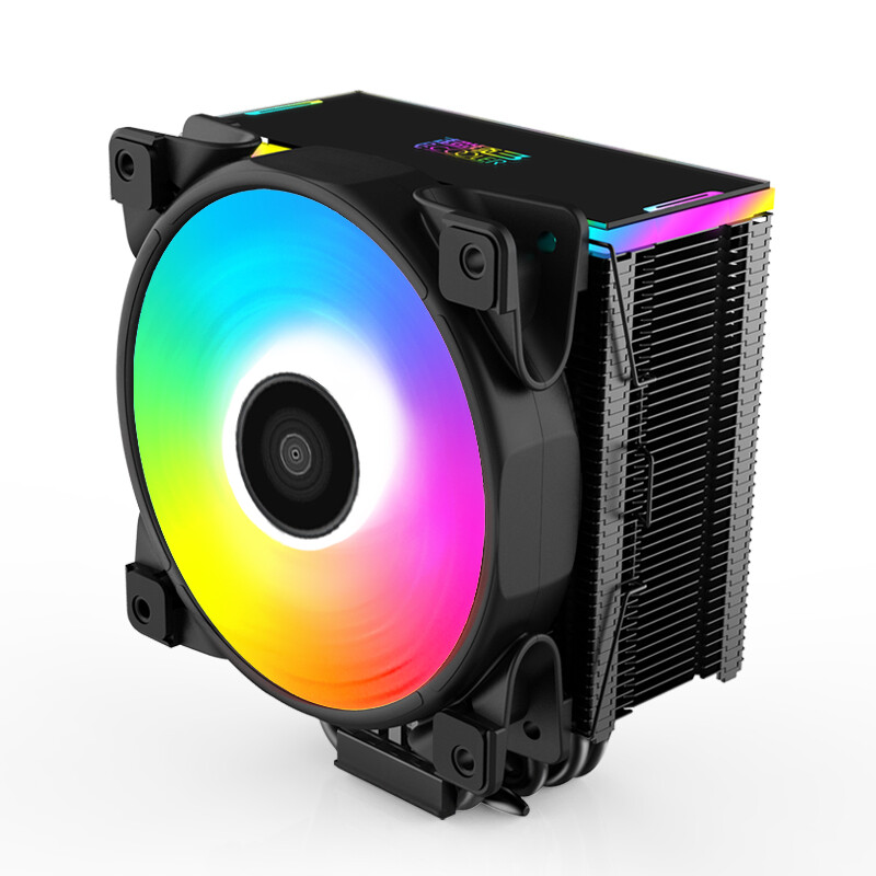 Pccooler CPU radiator (support programmable RGB light control motherboard / multi platform compatibility / 5 heat pipe heat dissipation / with silicone grease)