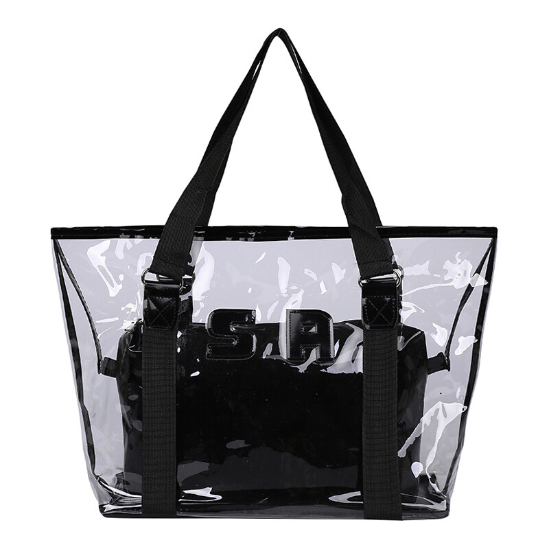 CHUANNUO hot spring bag beach bag swimming bag large capacity portable storage bag black