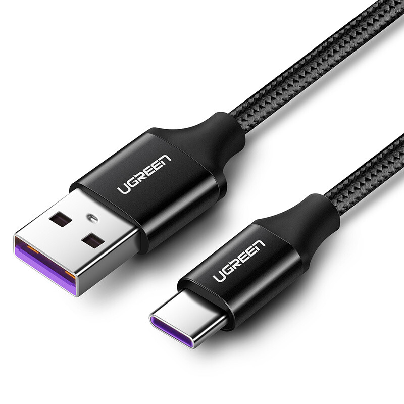 Lvlian type-C fast charging 5A data cable mobile phone charging cable Android USB adapter charger power cable supports Huawei P10 / 20 / mate10 Pro 1m 50567 black