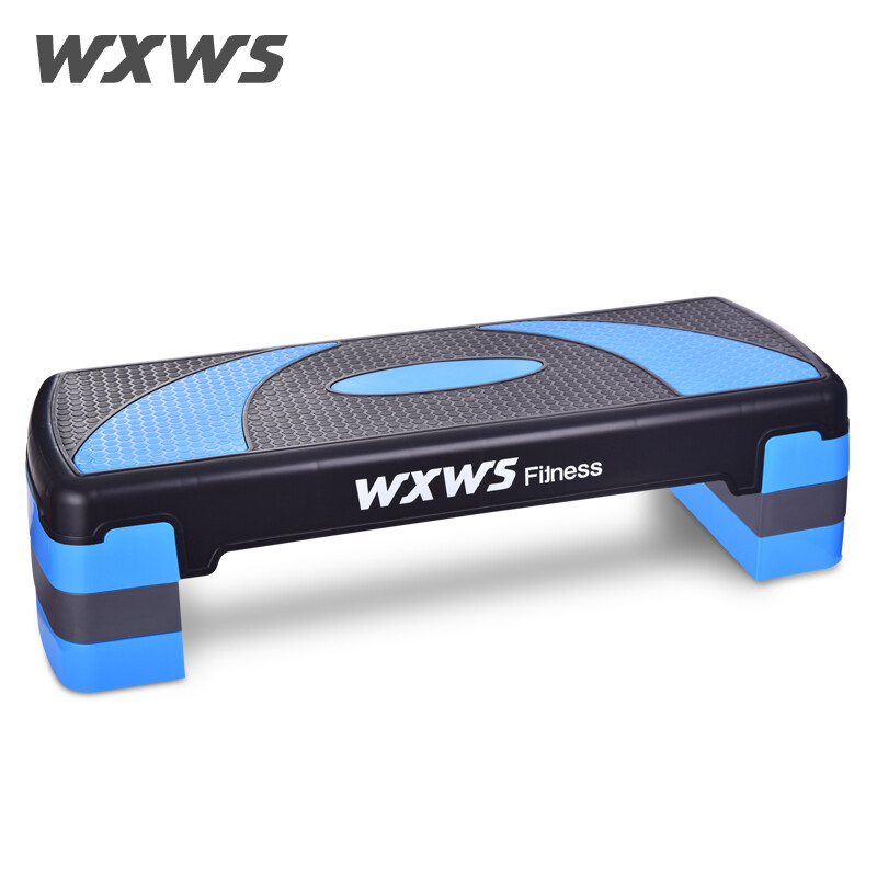 I shape I plastic wxws fitness pedal men's and women's fitness equipment household sports pedal aerobics weight loss device lacing bench 78cm blue black