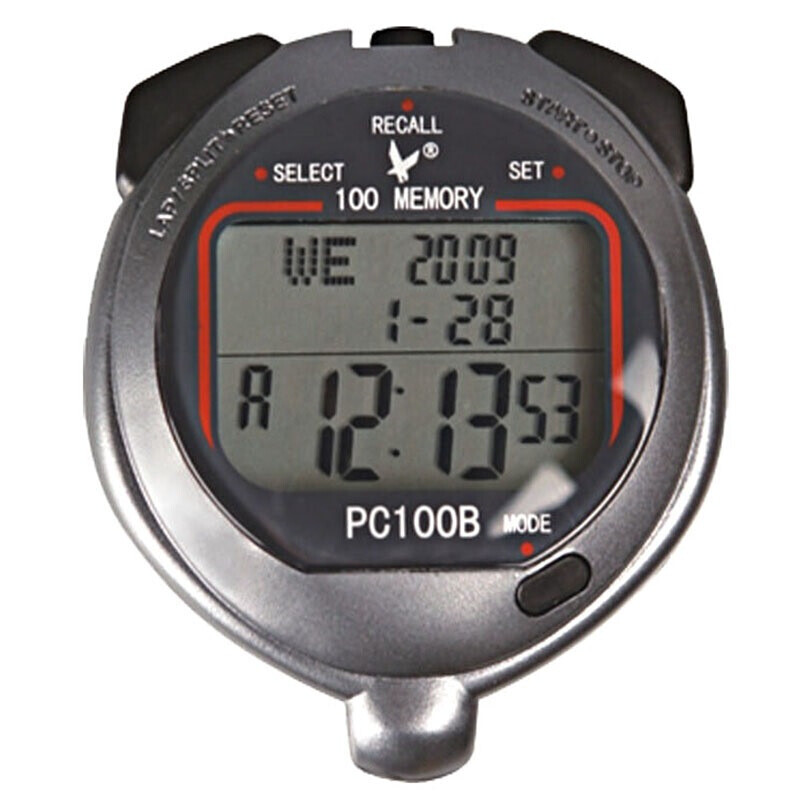 Tianfu professional stopwatch timer running sports track and field competition swimming training referee memory stopwatch three rows 100 channels pc100b