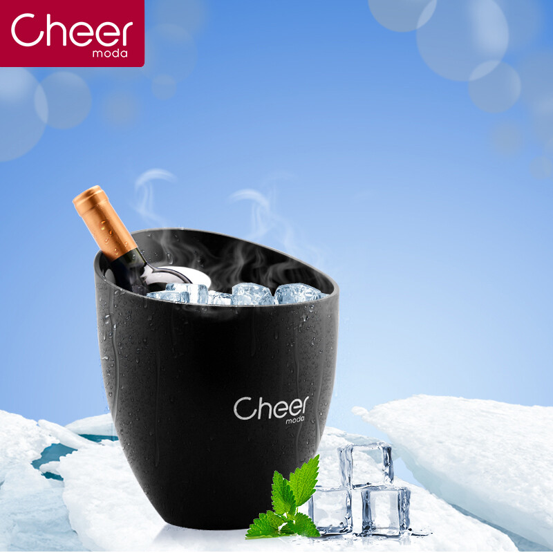 Qier cheer red wine ice bucket champagne bucket beer bucket ice bucket catering bar ice bucket fast cooling ice bottle black bt01