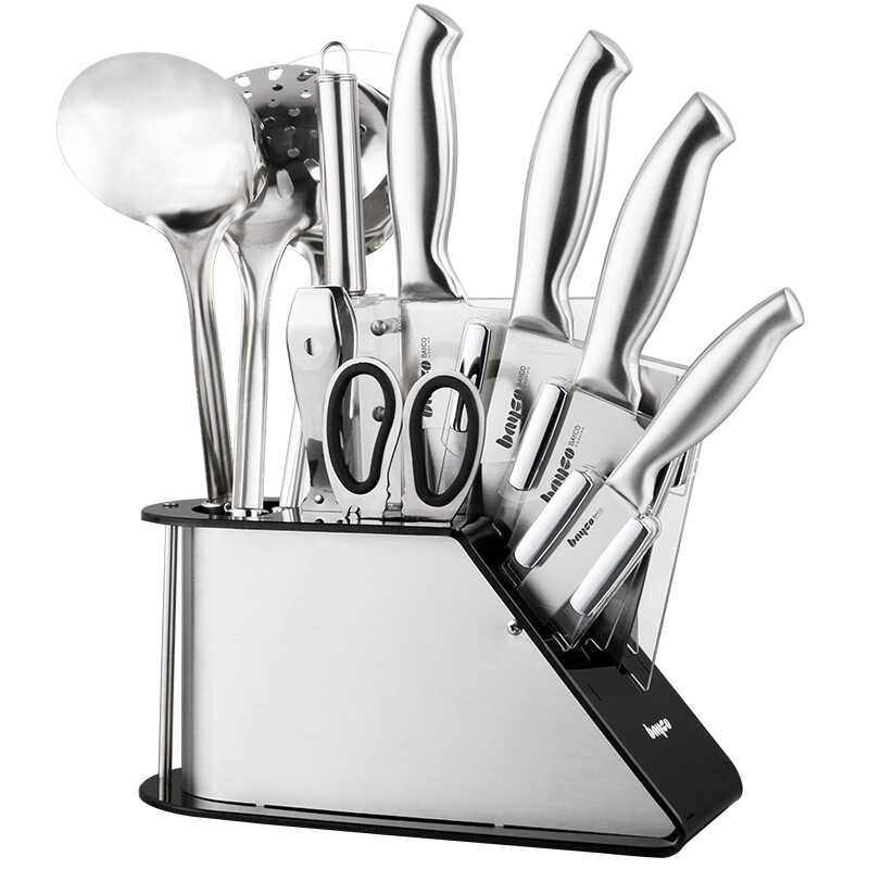 Baige bayco knife set kitchen full set German craft kitchenware set combination stainless steel household kitchen knife set bd2871