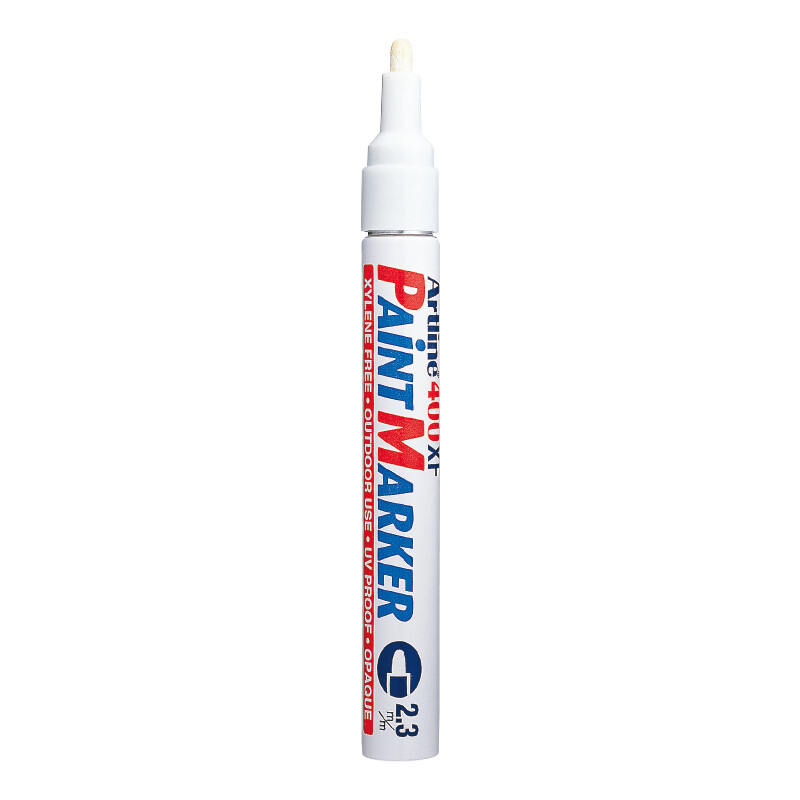 SHACHIHATA office student paint note number note book signing pen round head 2.3mm white ek-400