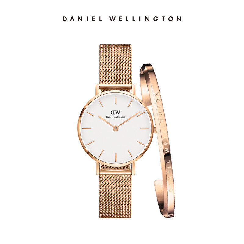 Daniel Wellington DW watch European and American 28mm white plate metal women's watch dw00100219 + women's Bracelet (gift box)