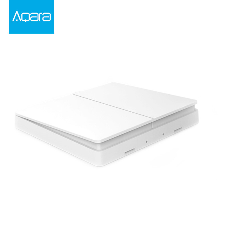 LVMI aqara wireless switch (wall mounted double key version) upgraded ecological chain enterprise has been connected to Apple homekit ZigBee intelligent wireless light control 86 switch panel