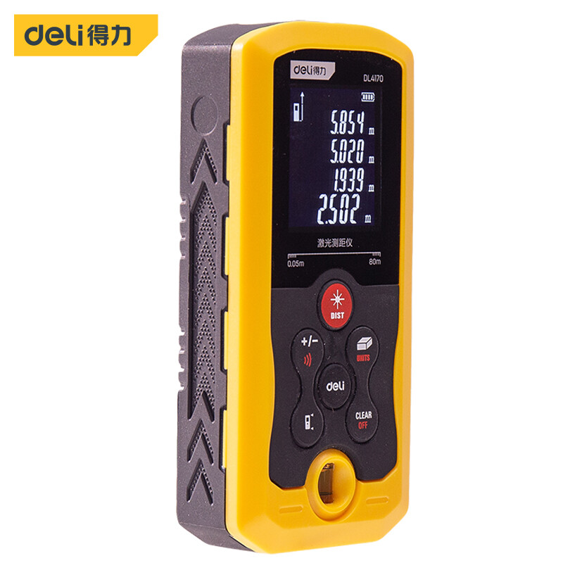 Deli handheld laser rangefinder high precision electronic ruler infrared room meter 80m dl4170