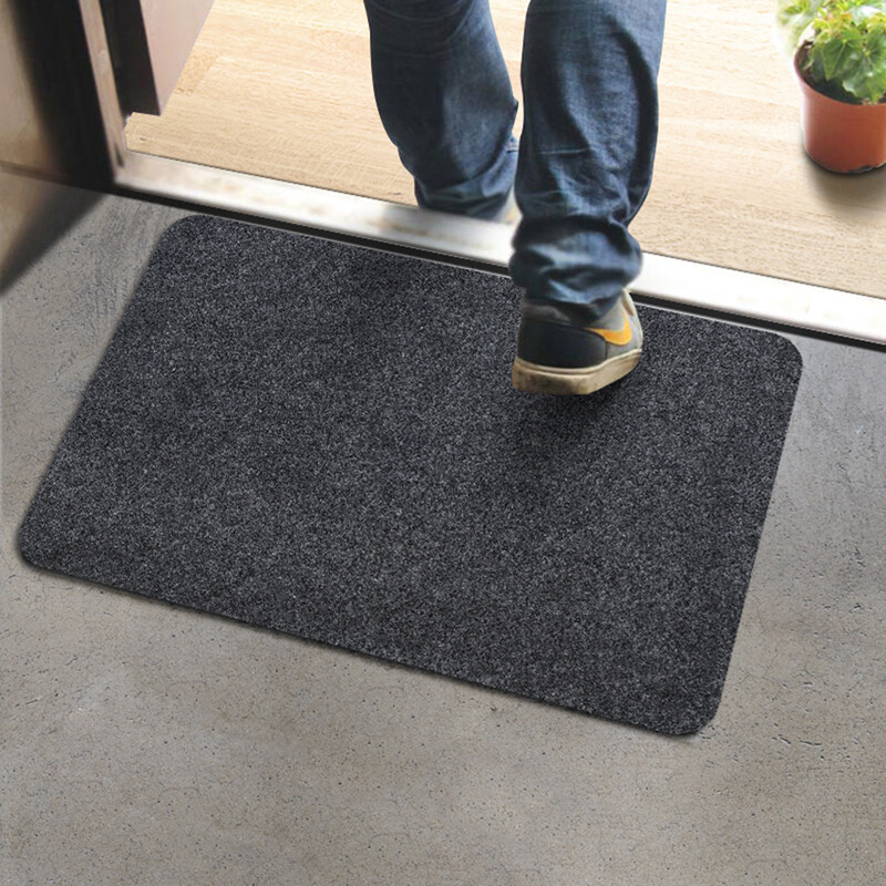 Quatrefoil floor mat water absorption anti-skid door mat rubbing foot mat 40 * 60cm black gray