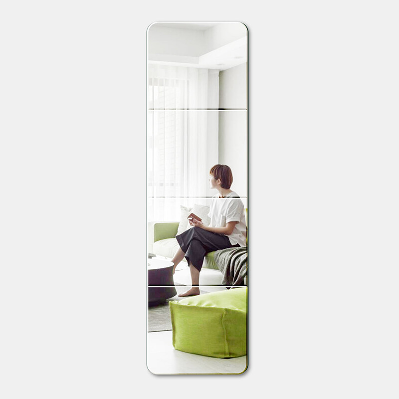 Foojo mirror bathroom mirror 4-piece splicing dressing mirror combination floor dressing mirror 30 * 30cm fillet
