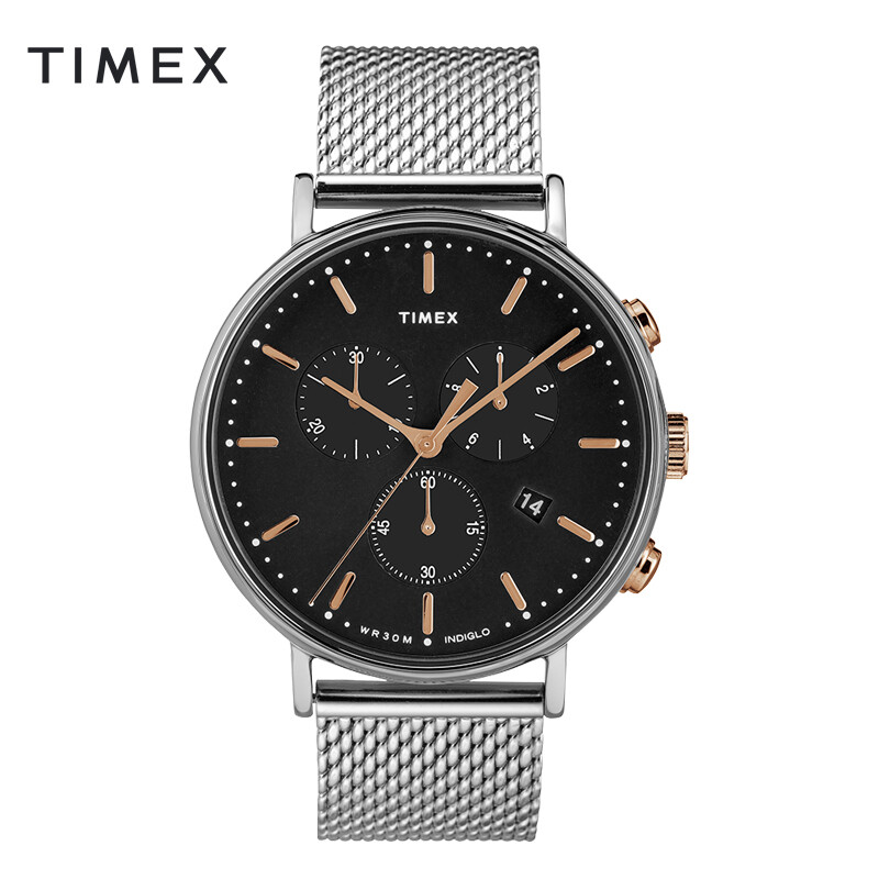 Timex full night light watch men's classic steel band waterproof quartz men's watch tw2t1400