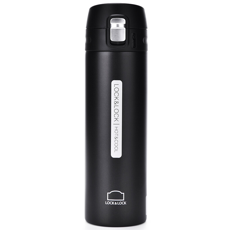 Lock & lock one button fit lightweight Mug bounce cover insulated water cup black 500ml lhc3220blk-pr