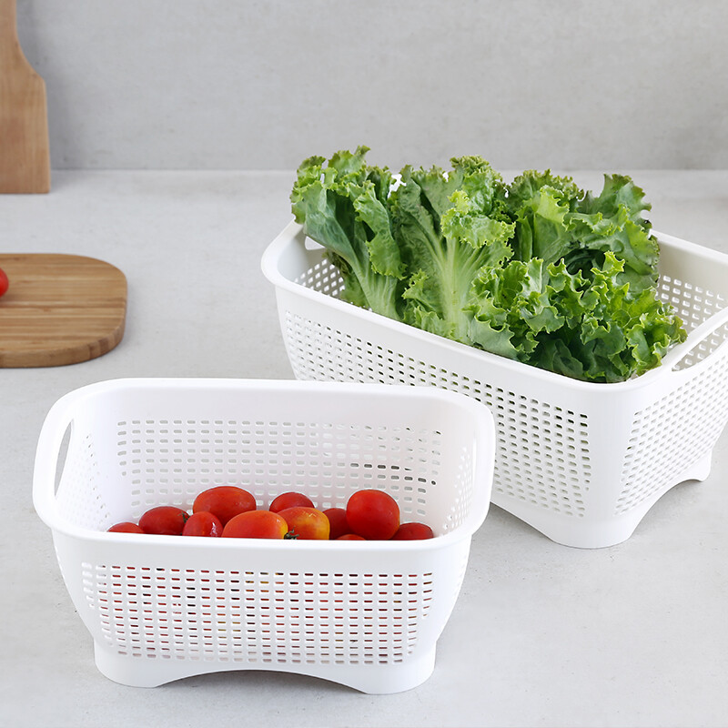 Jingzao kitchen plastic storage basket household multifunctional drainage basket storage basket