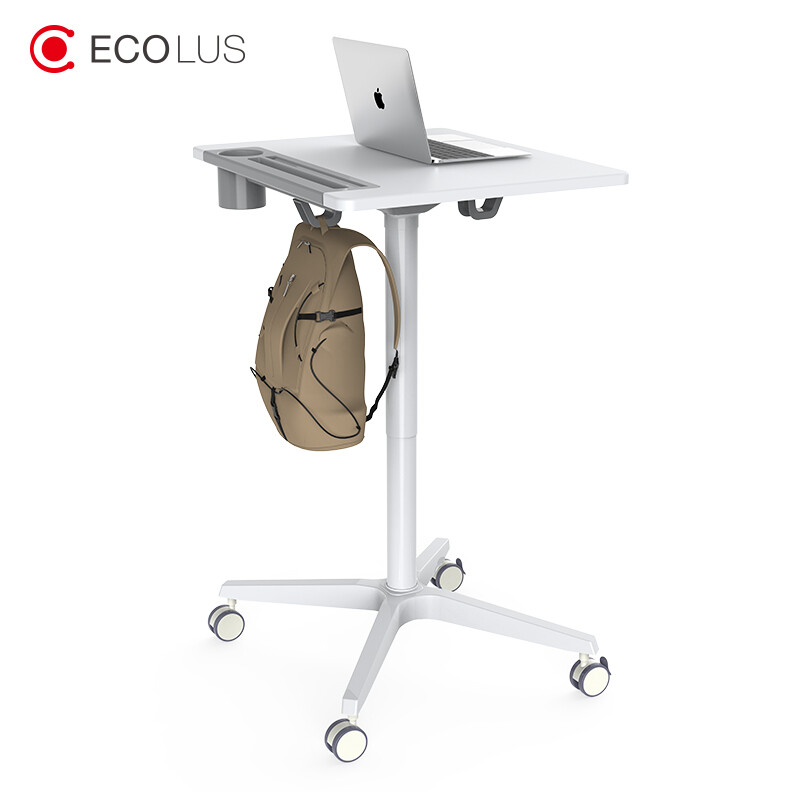 Ecolus computer desk boss desk office furniture conference desk learning desk mobile lifting lecture desk notebook support lifting table ls803wt white