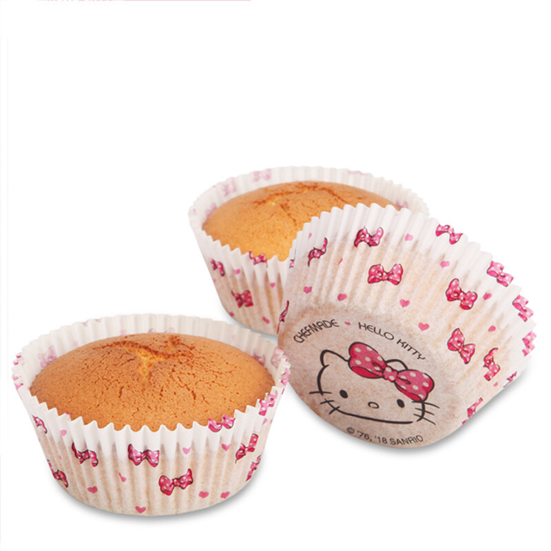 Chef made Hello Kitty (genuine authorized) cake mold high temperature resistant paper tomafen cake paper cup pad baking paper cups 100 kt7067