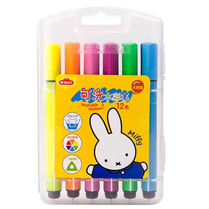 Chenguang (M & G) Mifei series 12 color washable triangular pole watercolor pen children's brush 12 pieces / box fcp90181