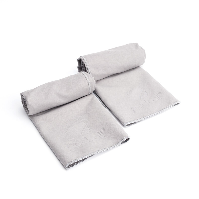 Pack all quick drying towel outdoor sports swimming fitness hair absorbent towel hot spring beach tourism essential towel for men and women send storage bag gray