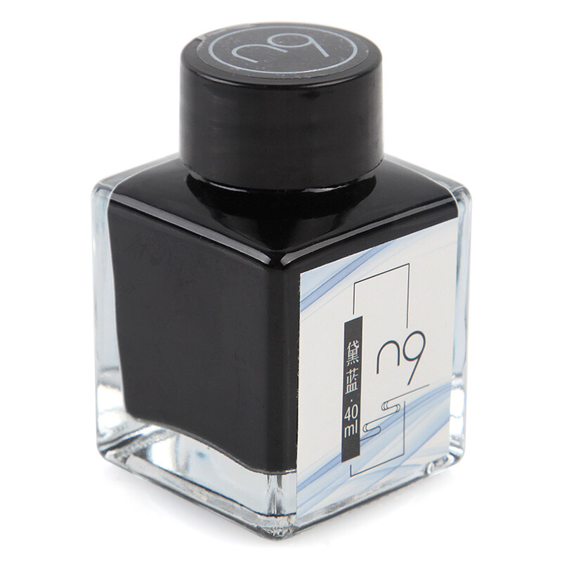 N9 pen water non carbon pen ink 40ml square bottle non carbon non blocking pen ink blue