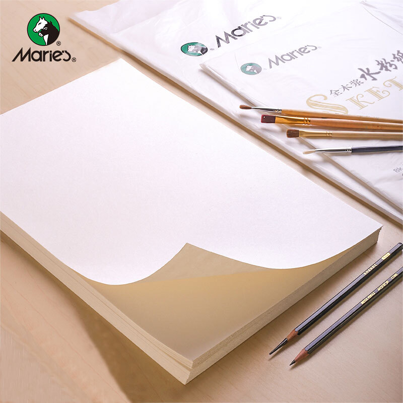 Marie's gouache paper 4K full wood pulp 20 sheets gzh41604