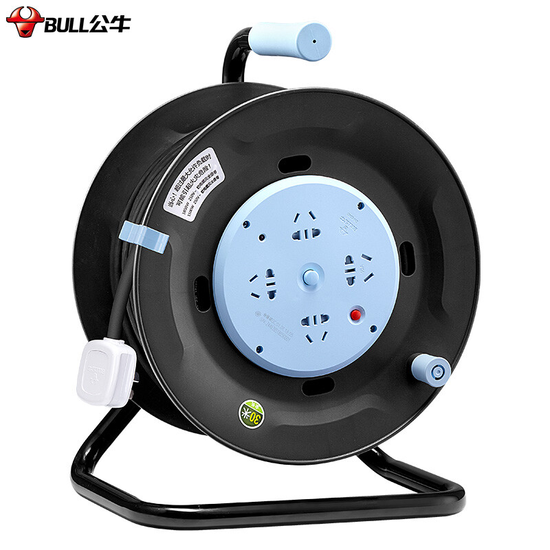 Bull super power protection overheat protection cable reel socket / insert gn-804d 4-position general control 30m reel project