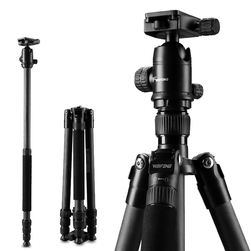 Weifeng wf-c6620a Carbon Fiber Tripod single shot camera tripod support travel portable tripod