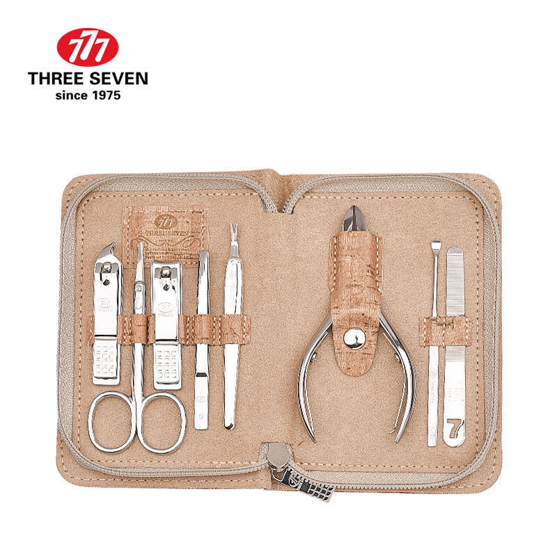 777 (three seven) Nail Clipper Set Nail Clippers grooming beauty care combination eight piece set nts-1025 Brown (imported)