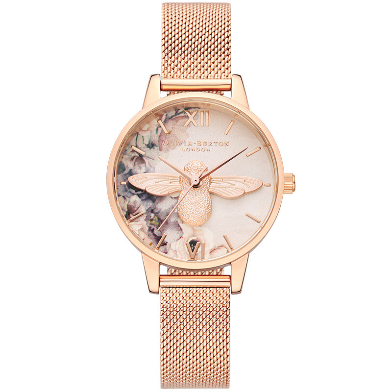 Oliviaburton watch women's watch ob watercolor 3D bee girl student fashion women's watch ob16pp40