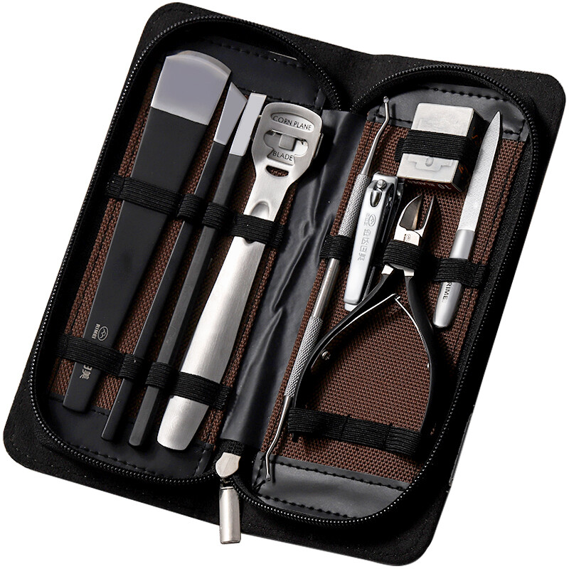 JINDA rimei pedicure knife 8-piece set foot planer nail groove inlay Nail Clipper Set calluses skin removal pedicure tool lp77074