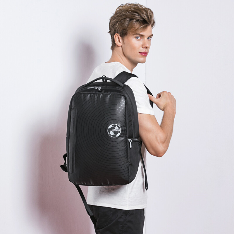 American Tour Backpack Laptop bag large capacity multifunctional storage curio series sports leisure bag lockable zipper AO8 football print