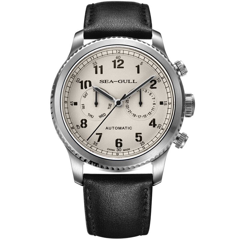 Seagull watch new fashion sports multifunctional men's watch belt automatic mechanical watch pilot series 819.93.6080
