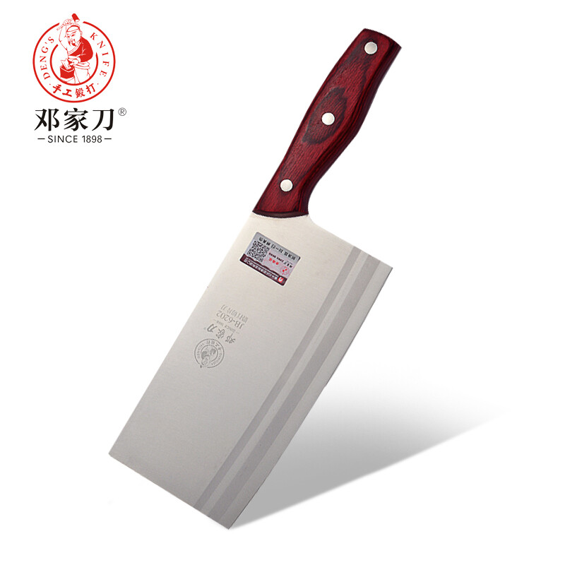Deng family knife Chongqing time-honored Dazu forged stainless steel kitchen knife color wood household slicing knife jb-6202