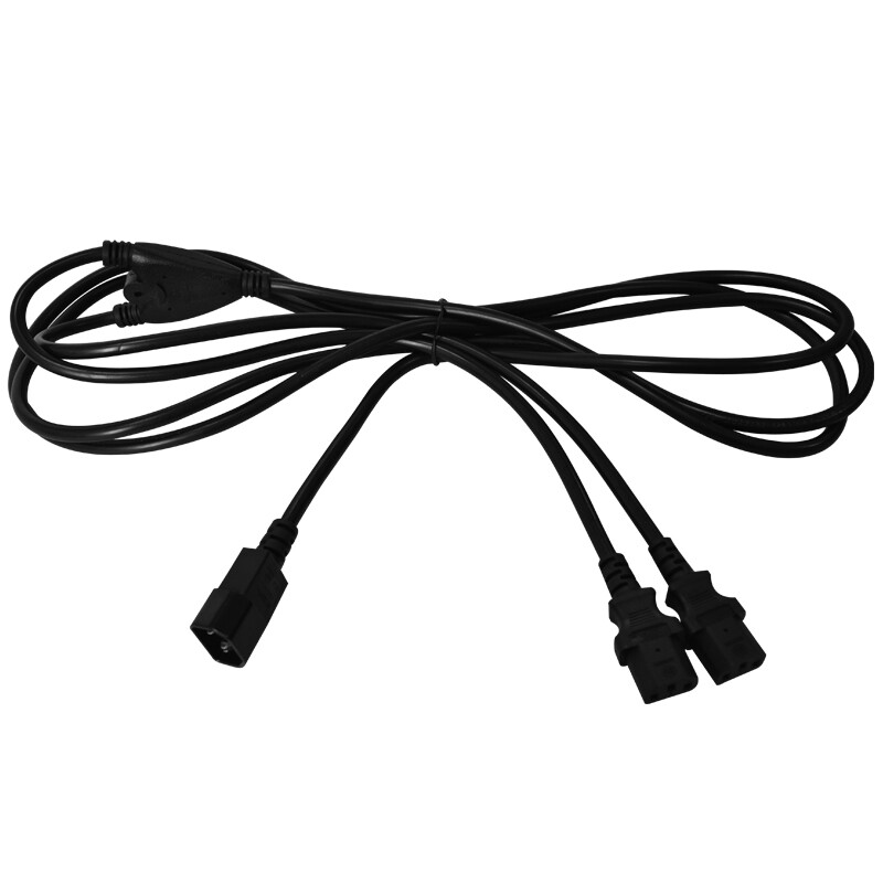 The same is (tower) one-in-two C14 to C13 power cable server PDU extension cable connection cable 3 * 1.5 flat, 3M long