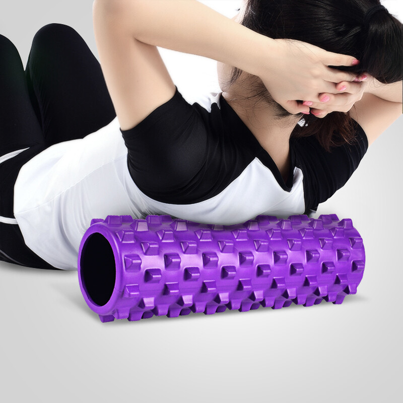 Amy AiMeiShi foam shaft, muscle relaxation massage, roller fitness, yoga column, drum wheel, mace, stovepipe, Langya bar massage axis 45cm hollow purple tooth purple