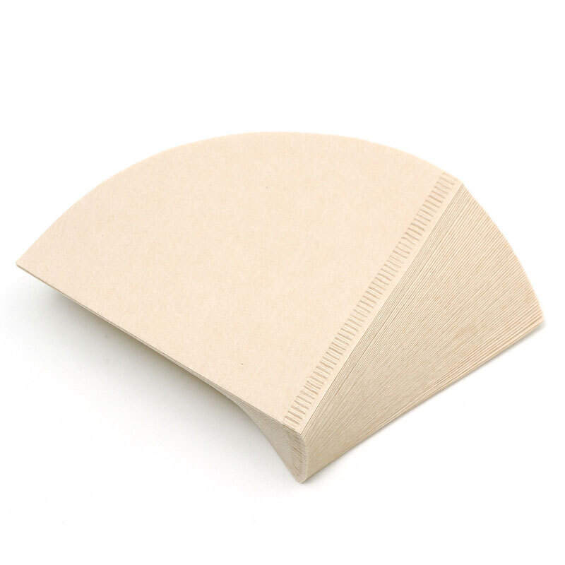 Baked coffee filter paper primary color coffee filter paper 100 pieces of wood fiber filter paper American coffee machine filter paper 101 V-shape 2800 V-shape 1-2 people
