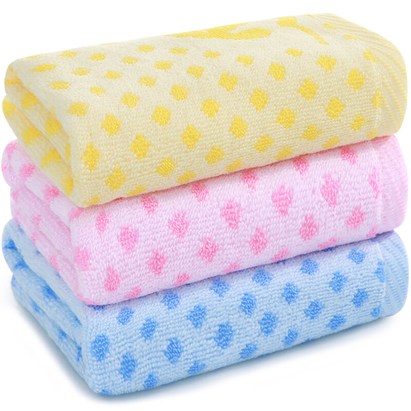 Sanli towel home textile cotton dog Dragonfly children's towel 25 × 50cm face towel 3 Pack