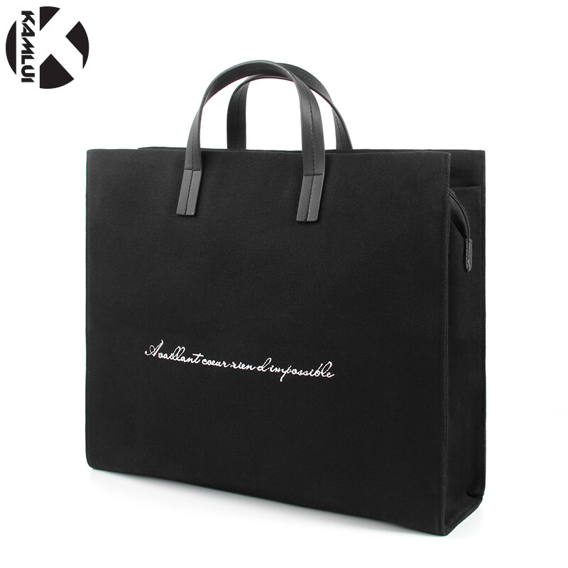 Kamlui K computer bag men's and women's portable 15 / 15.6 inch Apple MacBook Air / Pro Xiaomi Huawei Lenovo Dell business one shoulder notebook bag 84-15 black and white characters