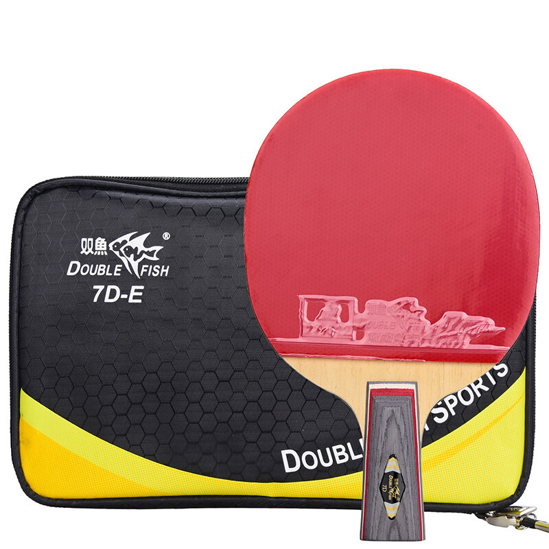 Pisces table tennis racket direct racket offensive 7-star 7-star ping pong racket double-sided reverse glue 7d-e short handle