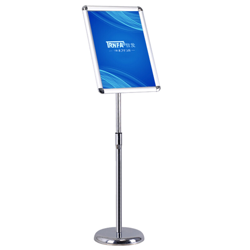 Trnfa (trnfa) xf-a3r89 A3 vertical stainless steel sign round corner poster stand sign lifting water sign notice warning sign hotel guide sign