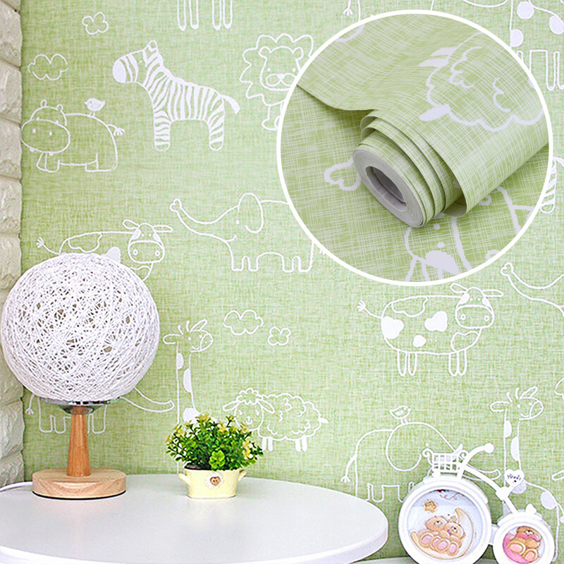 Foojo self adhesive wall sticker self adhesive wallpaper student dormitory children's room living room bedroom background wall sticker renovation sticker 0.45 * 10m pure paradise