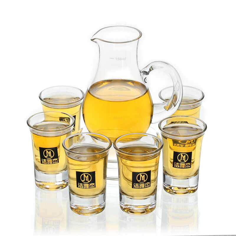 Jie Yajie Baijiu set with 150ml (glass), Baijiu, wine glass, +6 glass, white wine, 7 cups of wine cup.